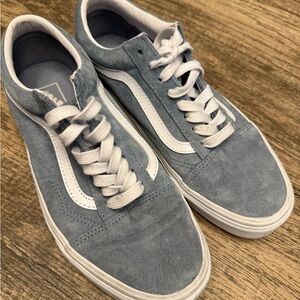 Vans Men's Light Blue Suede Sneakers